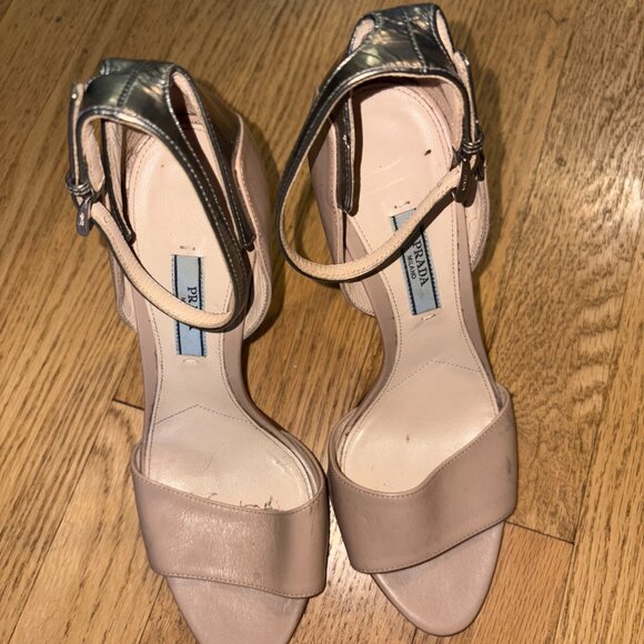 Prada D'Orsay Leather Pumps - Size 7.5, IT 37.5 Stiletto Heels - Picture 5 of 9